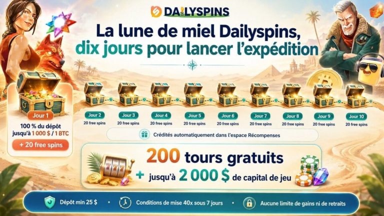 DailySpins Casino free spins